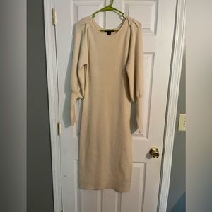 Cream colored sweater dress